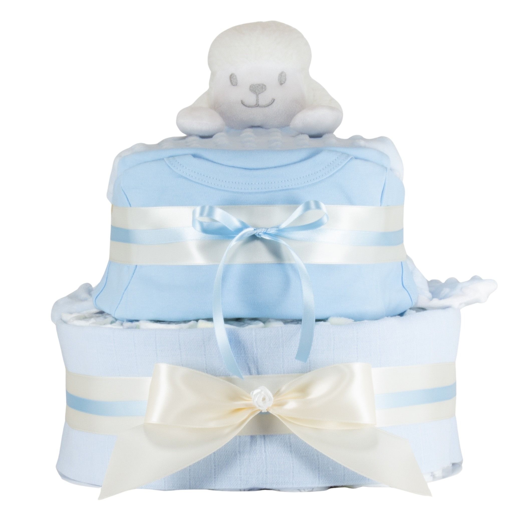 Windeltorte Baby Lamb blau