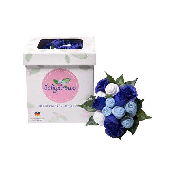 babystrauss blau - medium (0-6 Monate)