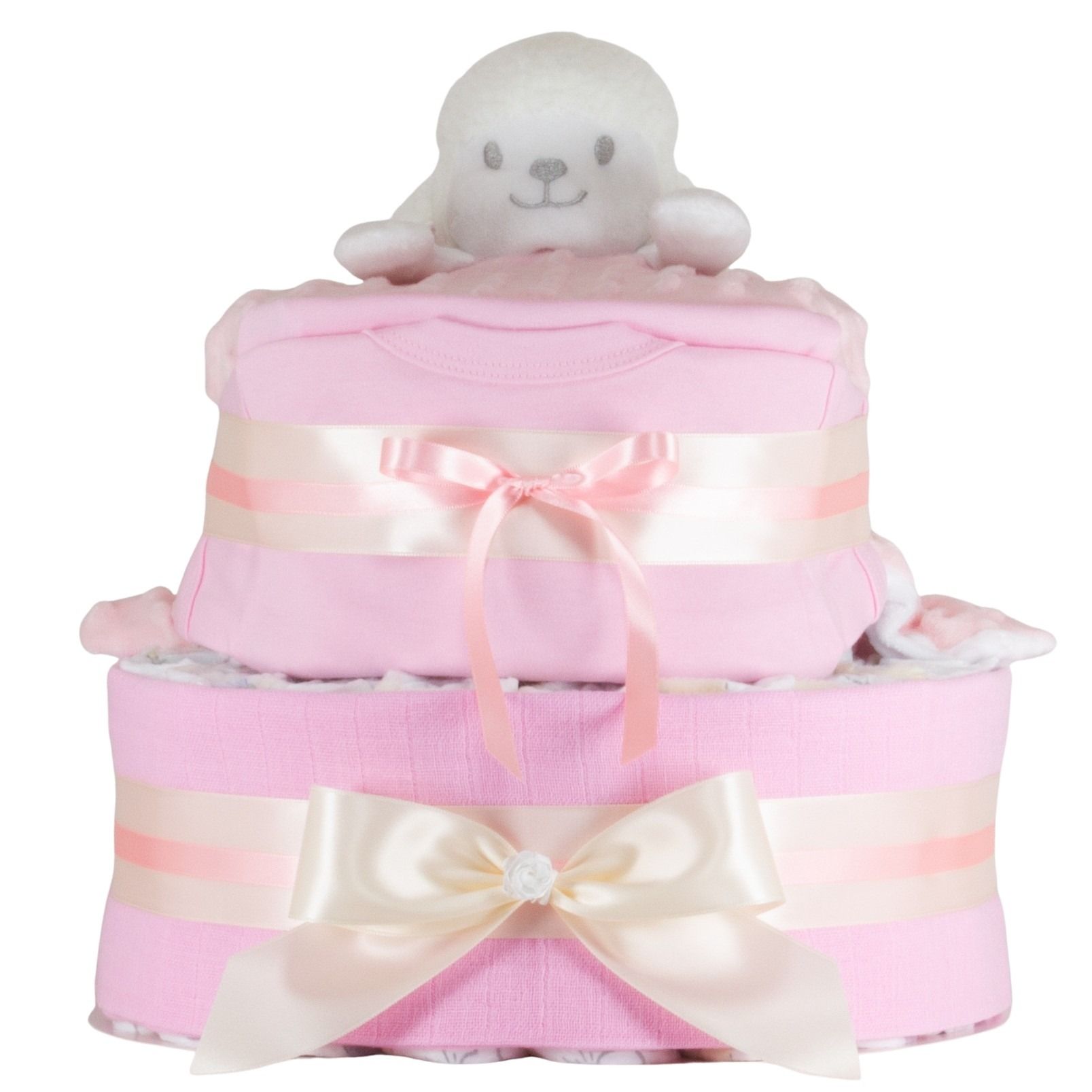 Windeltorte Baby Lamb rosa