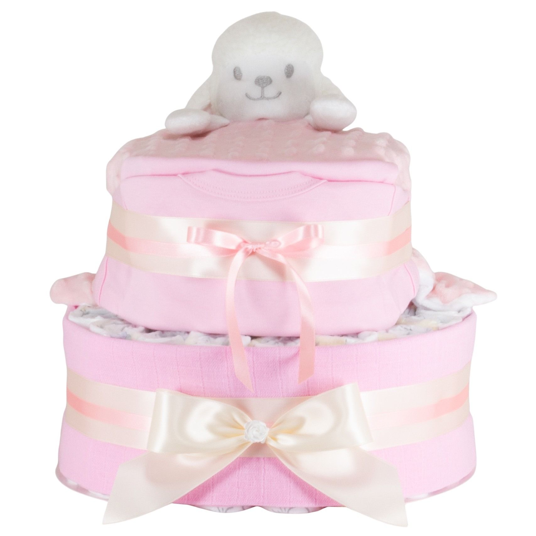 Windeltorte Baby Lamb rosa
